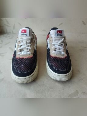 Nike Kids Red, Black & Cream Low-Top Sneakers